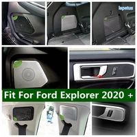 stainless car door roof door handle bowl rear tail trunk loudspeaker cover trim accessories for ford explorer 2020 2022
