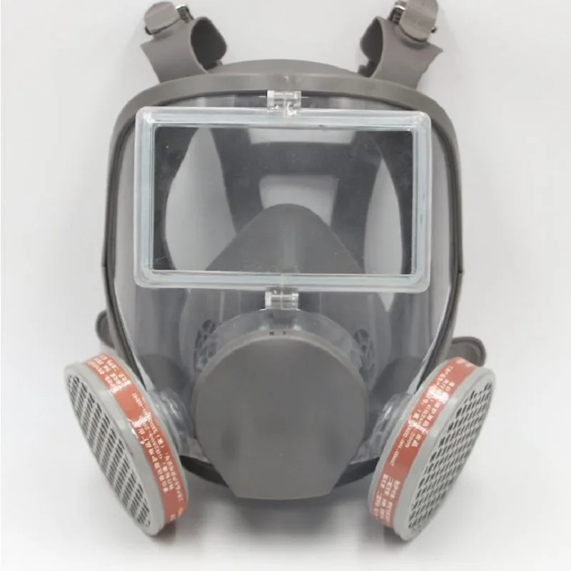 

New Painting Gas Mask Respirator Rubber Replaceable Glass Large View Can work with 3M Cartridge Breathing Valve Chemical Use