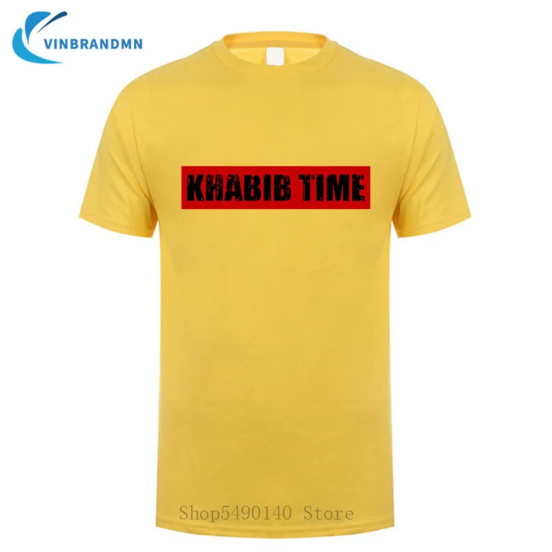 Мужская футболка с надписью Khabib Time The Eagle Русская модель MMA 100% хлопок футболки