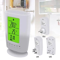 programmable wireless thermostat socket white lcd home intelligent temperature control socket home garden supplies dropshipping