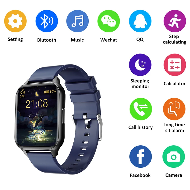 

Q26 Smart Band Men Women Q26 Smart Watch Heart Rate Blood Pressure Sleep Monitor Pedometer Bluetooth-compatible For IOS Android