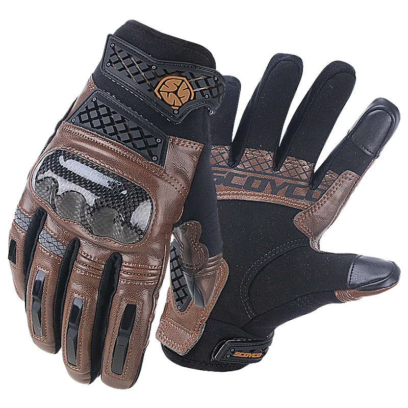 Мотоциклетные перчатки SCOYCO уличные портативные из усиленного стекловолокна для