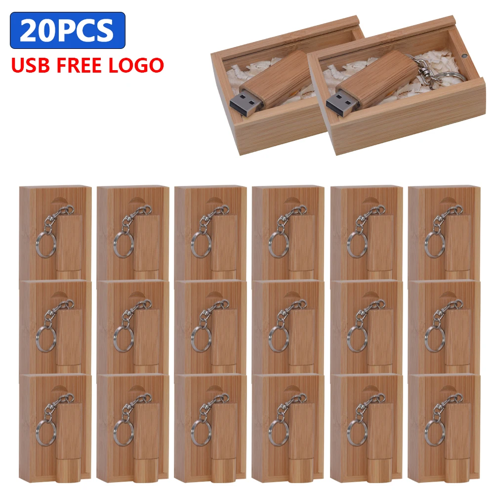 

Usb-флеш-накопитель в деревянной коробке, 4-128 ГБ, с логотипом