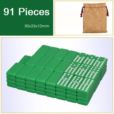 91 Pcs-15 Высокое качество Акриловые игры домино Pai Gow 28 шт. двойные 6 домино настольные игры цвета домино Jogos De Tabuleiro подарок 48*24*7,5 мм - Цвет: 91 Pcs-15
