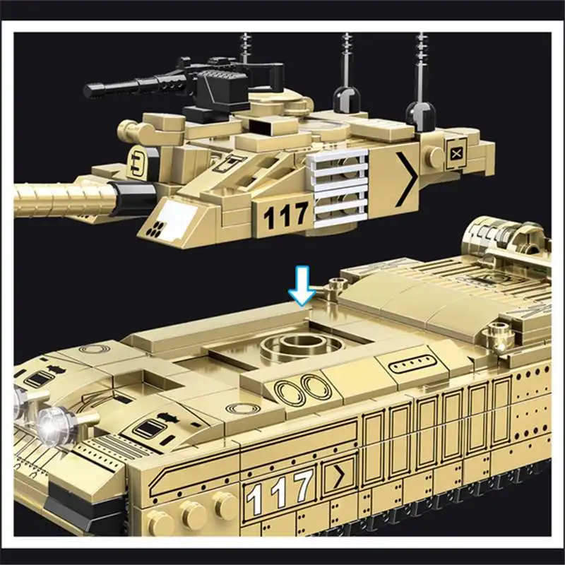 WOMA 475 + шт. Строительные блоки C0116 C0117 Battle WW2 военный средний танк город технический