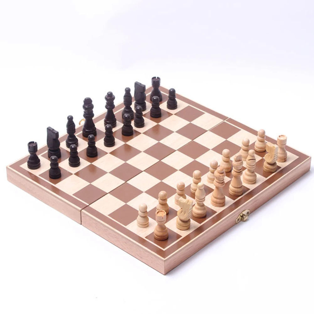 

Chess Wooden Magnetic Chess 30*30 Foldable Puzzle Desktop Parent-Child Game Children's Wooden Toys