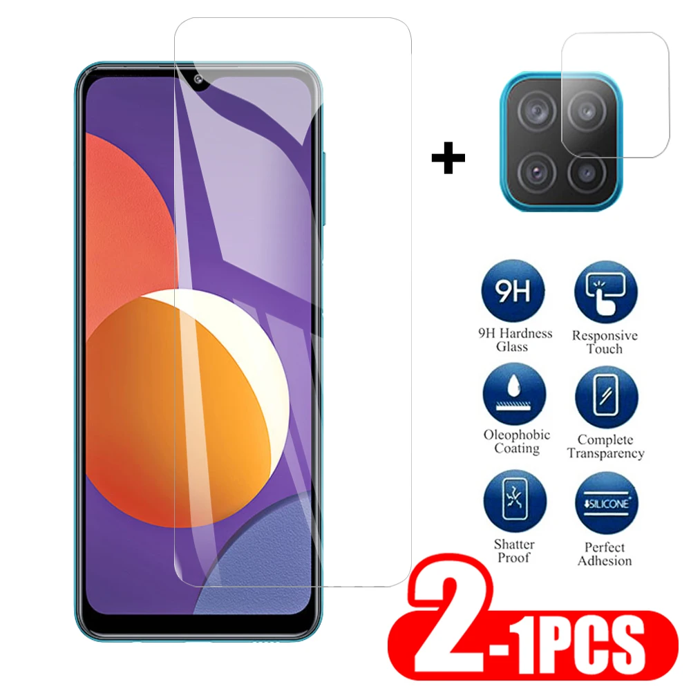 

1-2 шт. стеклянного экрана для Samsung M12 M 12 экран + камера протектор для samsung a12 a42 m21s m12 экран объектив защитная пленка из закаленного стекла