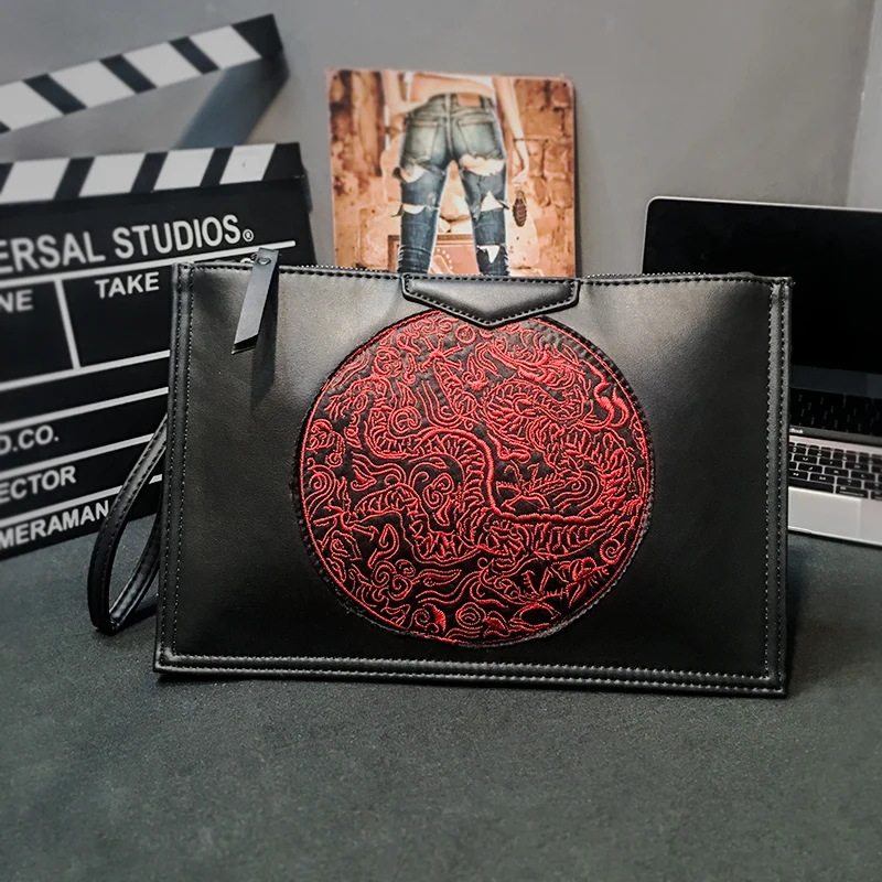 Сумка-конверт женская с вышитым драконом в китайском стиле | Багаж и сумки