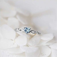 gold and silver color love ring zircon ring engagement wedding womens jewelry sz5 10