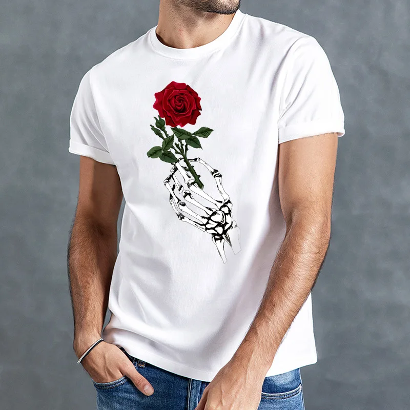Мужская футболка новинка 2020 модная мужская повседневная с принтом и коротким