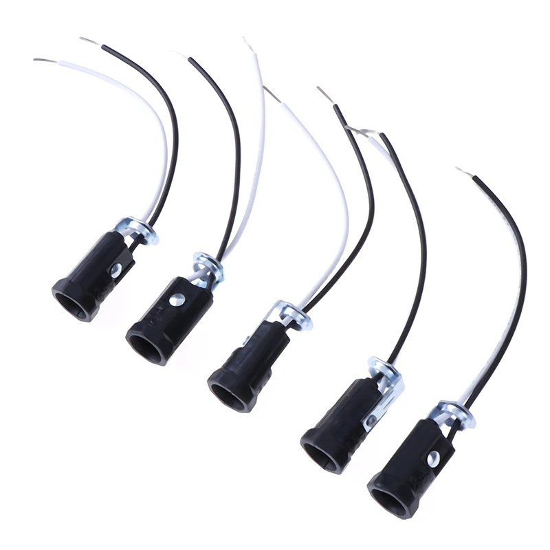 

5Pcs Candelabra Base E12 Lamp Holder Light Sockets Keyless 20cm Wire Leads Accessories Bulb Lighting Replacement Parts