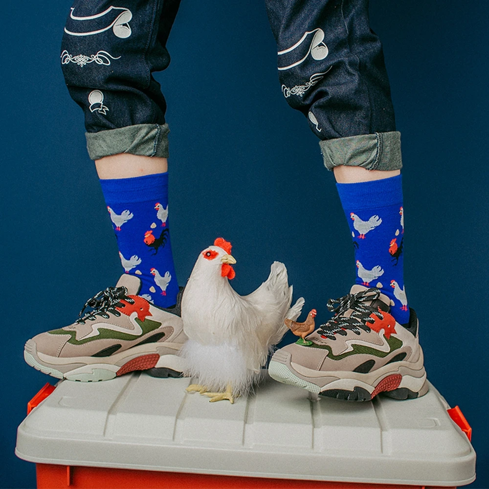 Модные хлопковые носки женские эластичные Чулочные изделия забавные