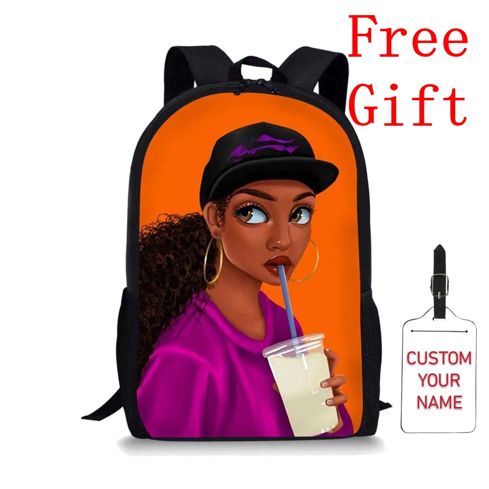 Черная африканская королева американская женская школьная сумка 17 дюймов