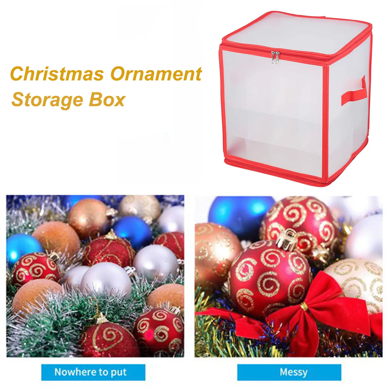 

Bauble Storage Box Christmas Xmas Tree Decoration Organizer Baubles Decor Bag Bauble Storage Divider 64 Baubles Storage Box #864