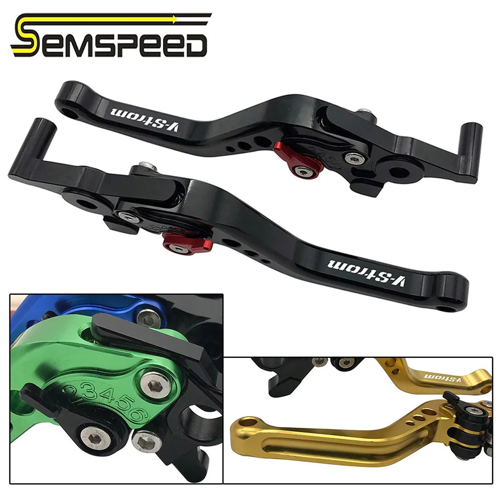 

SEMSPEED For Suzuki DL650/V-STROM 2004-2009 2010 Motorcycle CNC Short Adjustable Brake Clutch Levers Handle Grips Accessories