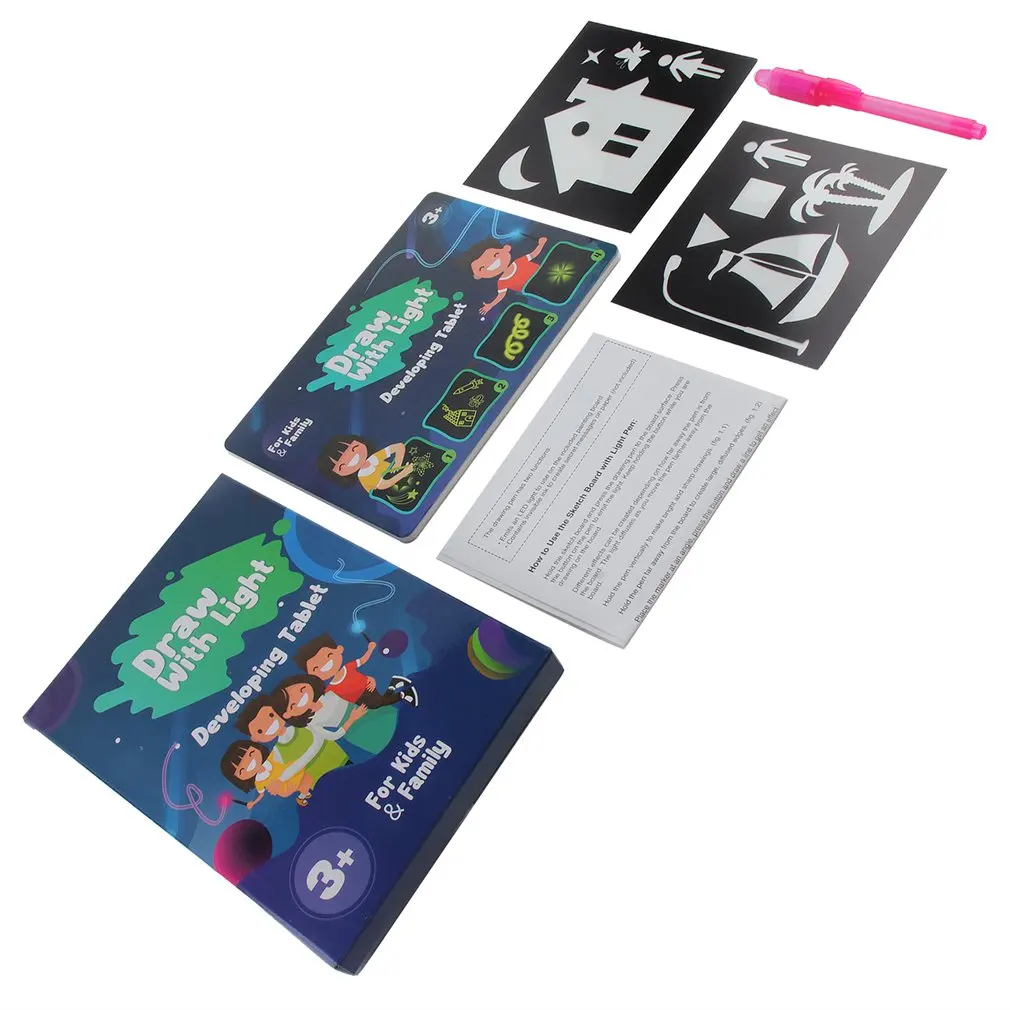

A5 A4 A3 3d Luminous Drawing Light Board Graffiti Drawing Board Magic Draw Educational Light Fun Developing Toy Draw Board