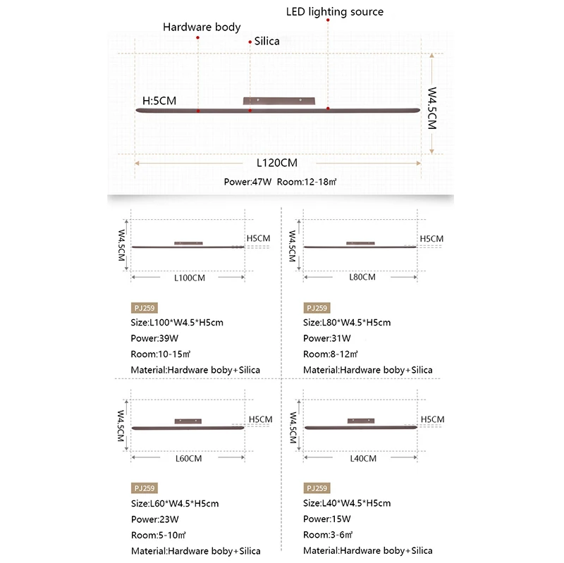 Светодиодная люстра в минималистском стиле светильник для спальни коридора