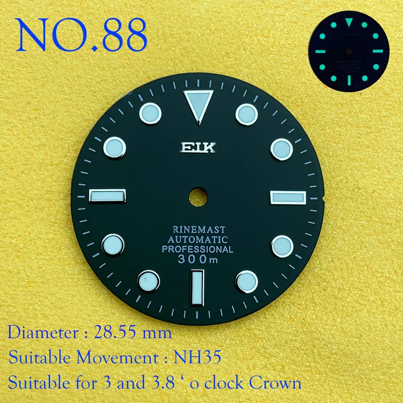 

NH35 New Modified Watch Literal C3 Luminous Dial Watch Dial SKX007 Small Millimeter 28.5mm Abalone NH35 Universal NO.88