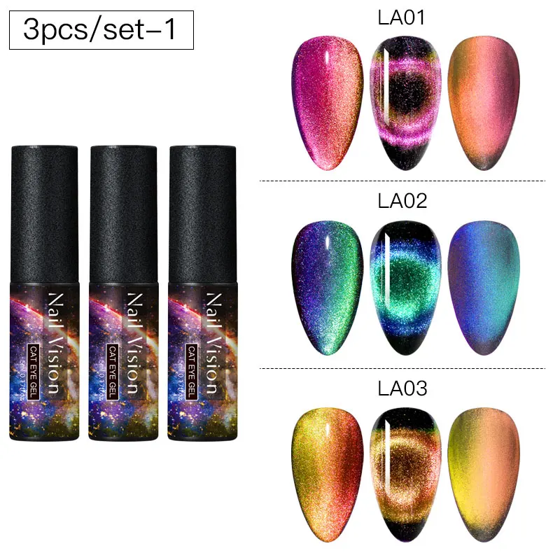ZH08051 Nail Vision 9D Galaxy Cat Eye гель-Хамелеон Гель для ногтей длительный Galaxy Star эффект кошачьих глаз замачивается УФ/светодиодный - Цвет: ZH08051