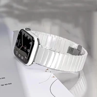 bands for apple watch 44mm 40mm 42mm 38mm band ceramic luxury strap for iwatch se apple watch series 6 5 4 3 wrist bracelet