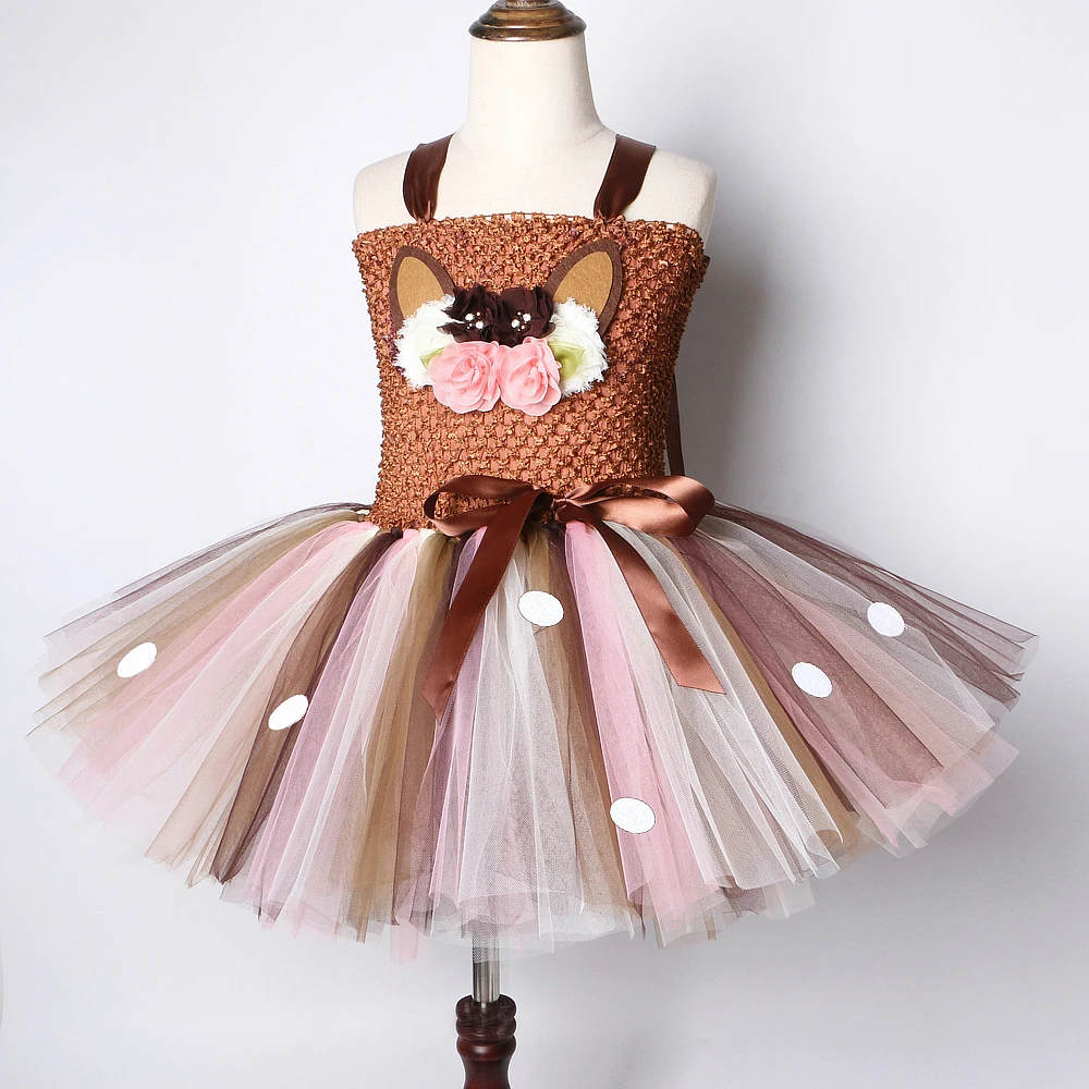 Детское платье с юбкой-пачкой в виде оленя | Детская одежда и обувь