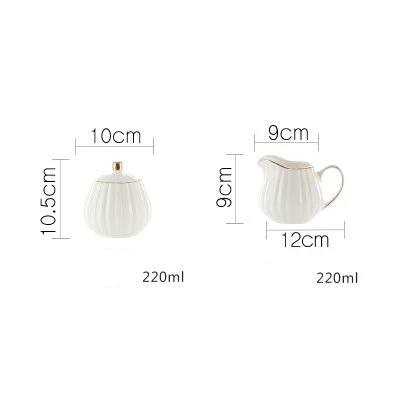 2 Pcs Set Классический европейский стиль белый фарфор сахарница и креманки набор молочный кувшин кафе кофейная посуда наборы банки для конфет контейнер для специй - Цвет: 2 Pcs Set