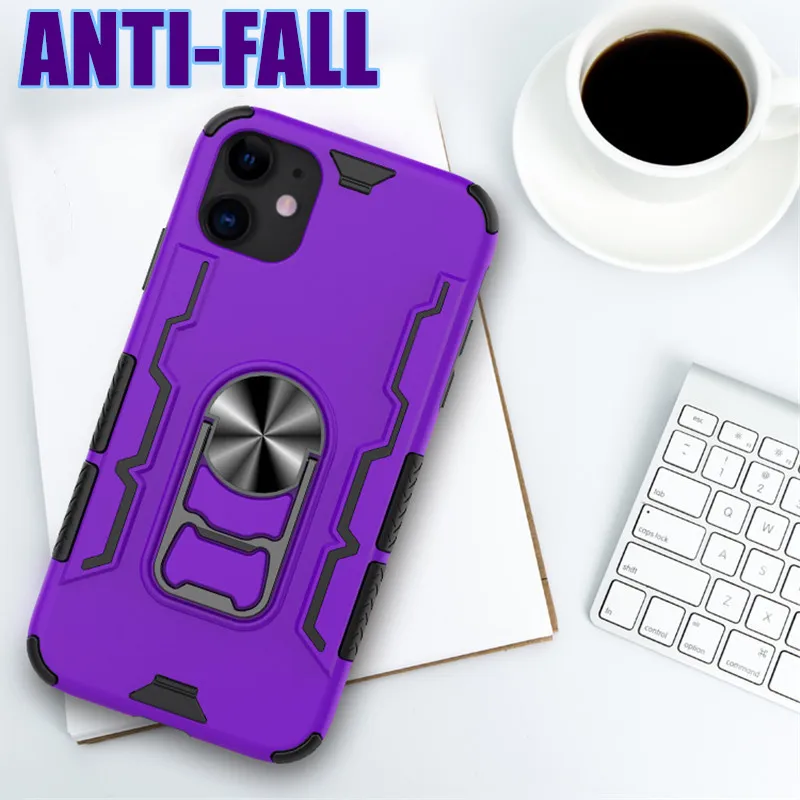 

Чехол-бампер для Iphone 12 Mini 11 Pro X XR XS Max 7 8 PLus, противоударный, с магнитным кольцом