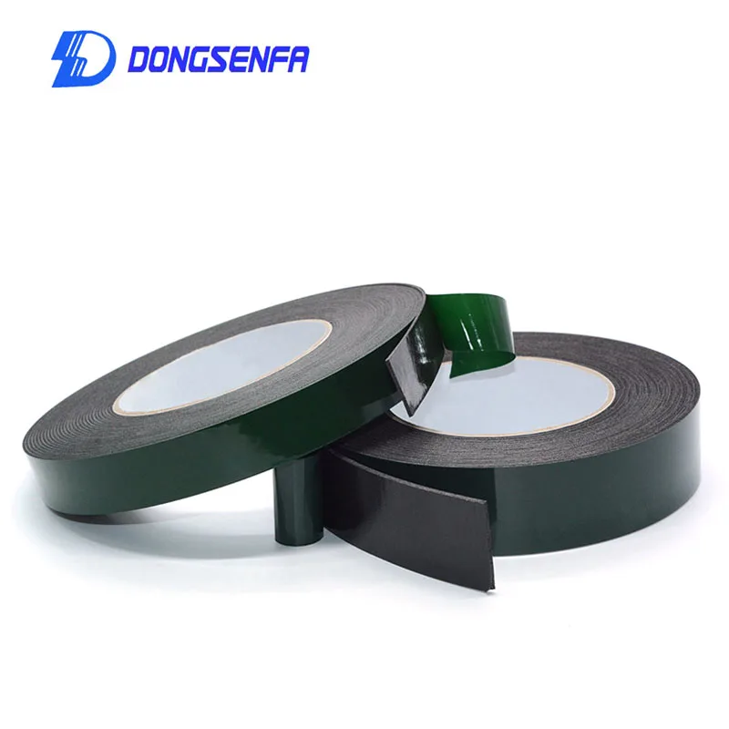 DONGSENFA 10 м/рулон 1 мм Толстая прочная Клейкая Двусторонняя клейкая черная лента для