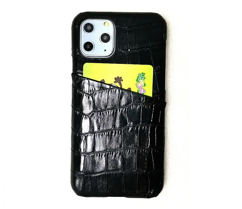 Solque Тонкий чехол из натуральной кожи для iPhone 7 8 Plus, держатель для карт из натуральной кожи, Твердый Чехол, роскошный 3D дизайн крокодила