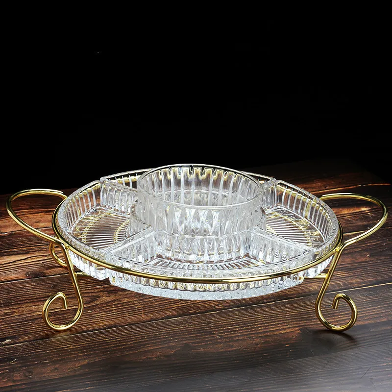 Кофейный столик для гостиной большая стеклянная корзина фруктов креативная