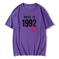 made in 1992 birthday men o neck t shirt 29 years cotton present graphic vintage tshirts cool print boyfriend husband tees