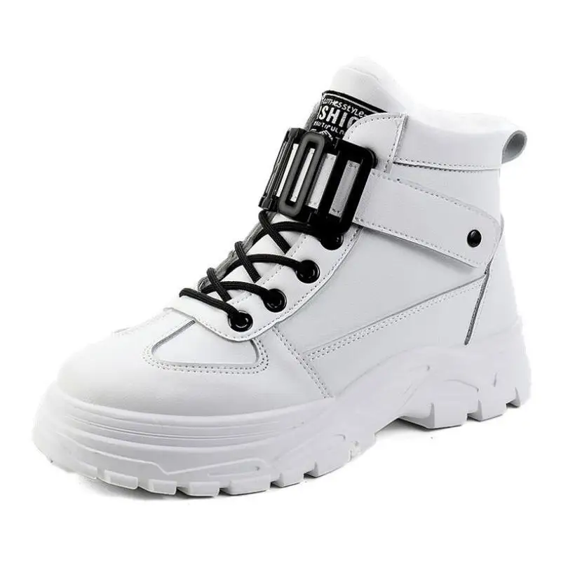 

High-top Fashion Women 2019 New Winter Style Snow Shoes Boots Casual Woman Waterproof Warm Woman Female High Quality White Black
