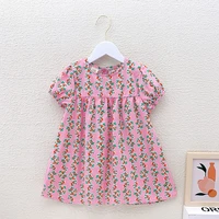 kid clothes summer puff sleeve floral dress 2 6y kids dresses for girls toddler girl outfits vestidos 5 year old girl clothes