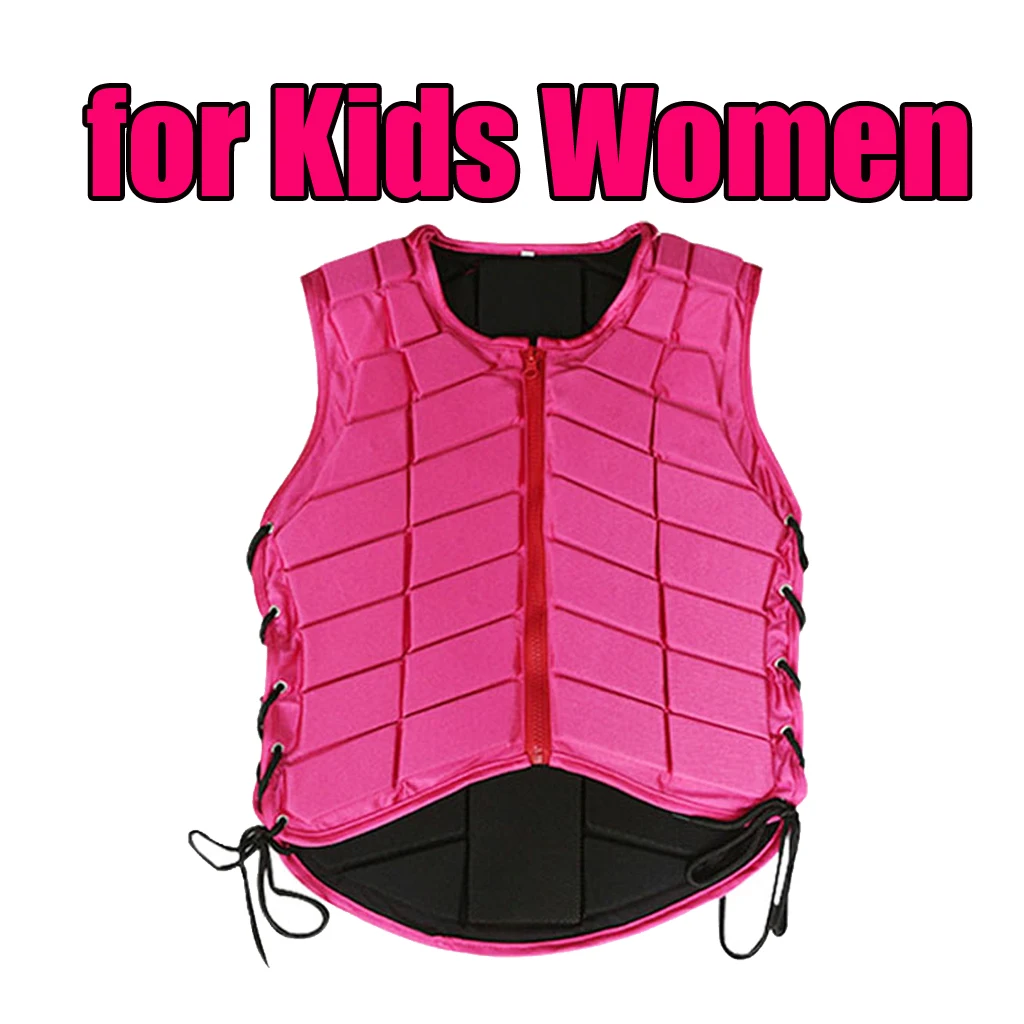 

Pink Equestrian Vest Horse Riding Training Safety Waistcoat for Adults Girls