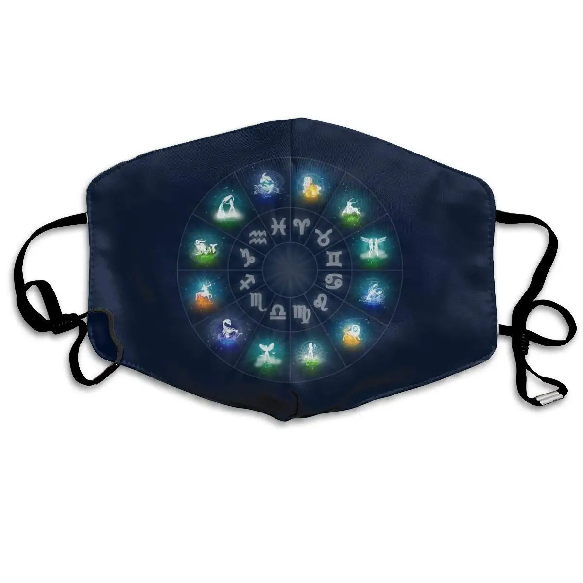 

Zodiac Circle Unisex Mask Indoor Outdoor Cycling Camping Travel Windproof Sun Anti Dust Mask Mouth with Adjustable Ear Loops