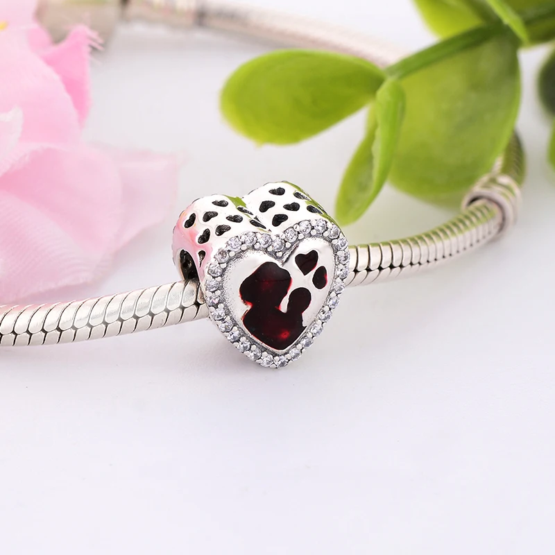 

Fit Original Europe Charm Bracelet 100% 925 Sterling Silver Bead Mom Baby Heart Charm DIY Jewelry Family Mother Jewelry