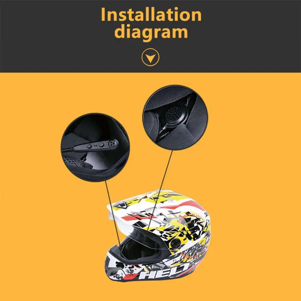 

E300 3000M Motorcycle Intercom Headset Bluetooth Interphone 2 Riders