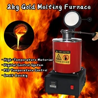 2kg small mini metal digital melting furnace machine for heating casting refining metals gold silver jewelry casting tool 1400w