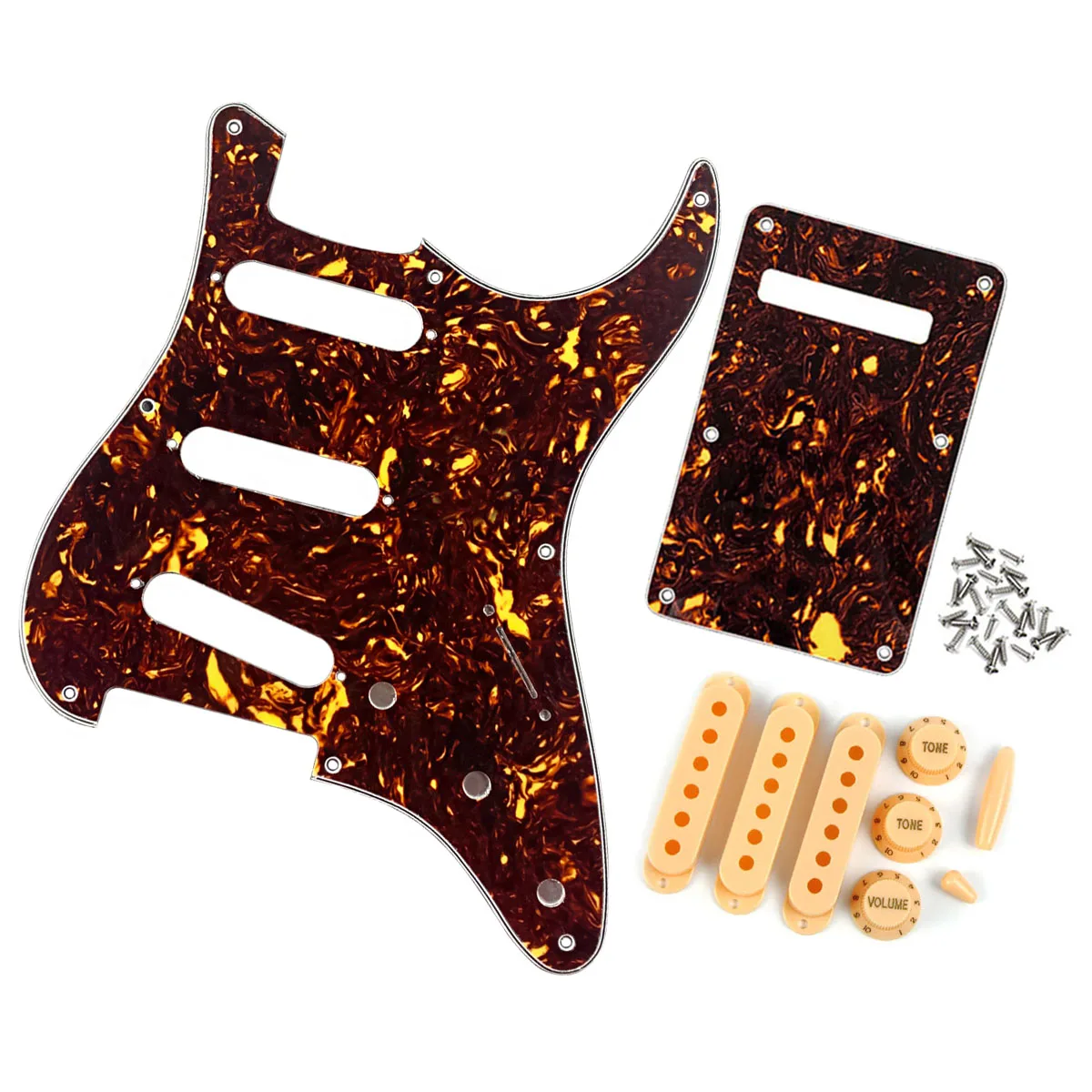 FLEOR 8 Отверстие накладка на гитару SSS задняя пластина с наконечниками 52/52/52 мм