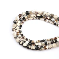wholesale natural stone white fire agates onyx round loose beads for jewelry making diy bracelets necklace accessories 468mm