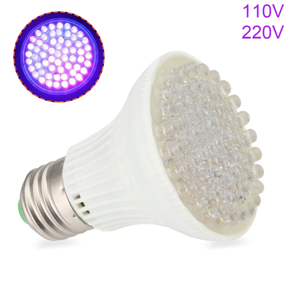E27 ультрафиолетовая Светодиодная лампа для прожектора 60 Светодиодный