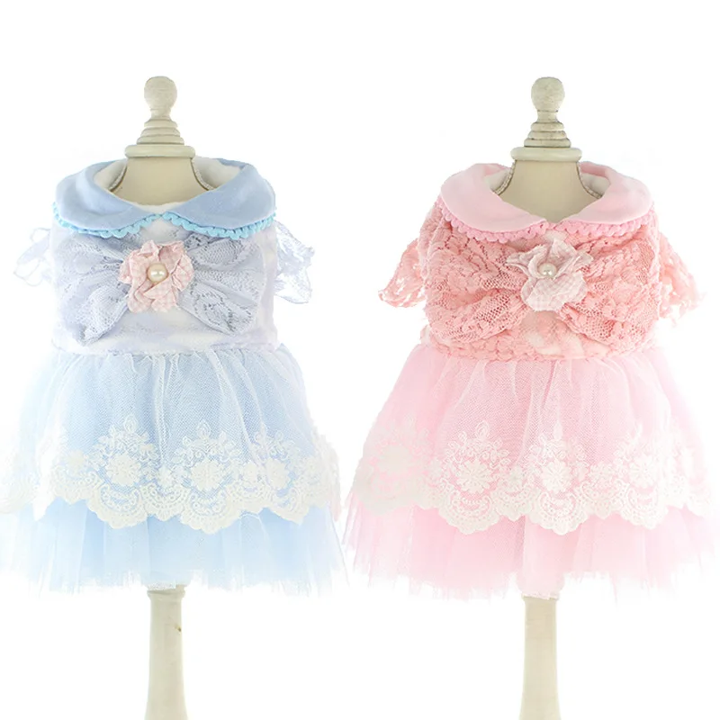 

Small Pet Dog Princess Wedding Party Dress Winter Puppy Clothes Girl Coat Yorkie Maltese Pomeranian Poodle Doggie Dress Clothing