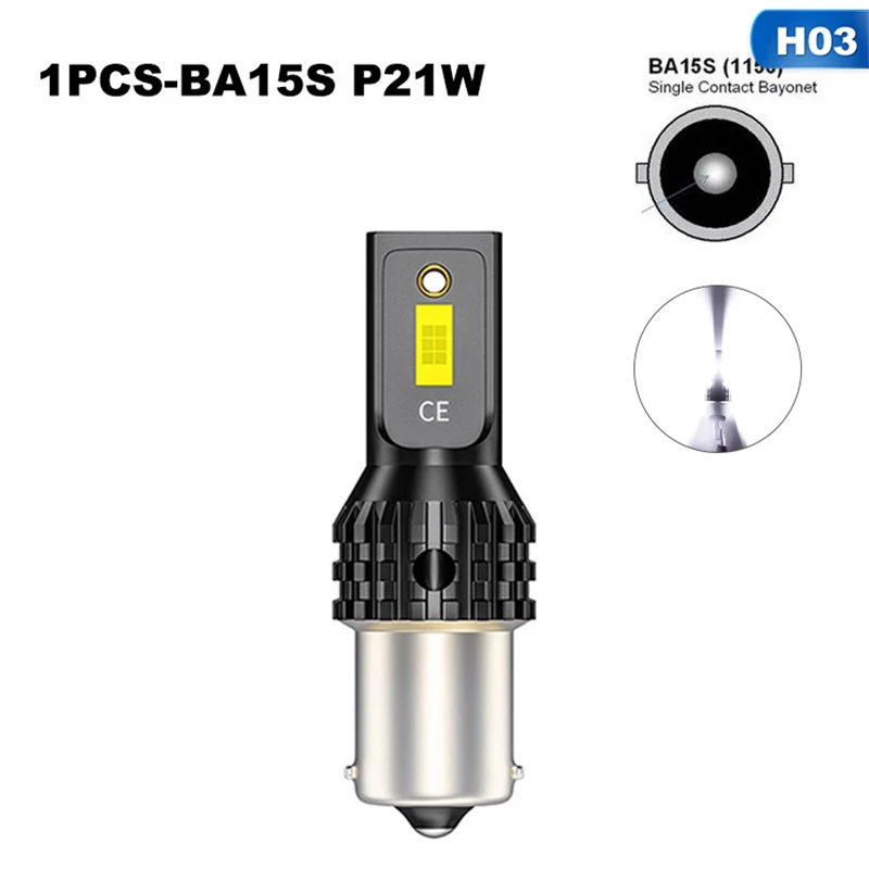 1X высокояркая сигнальная лампа P21W Led BA15S 1156 BAU15S PY21W R5W 1157 BAY15D Canbus 3570SMD фсветильник рь