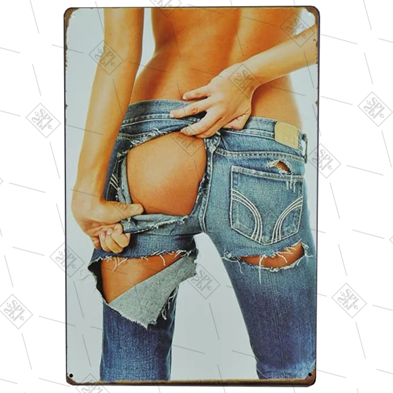 Европейская и американская привлекательная красота винтажные жестяные знаки