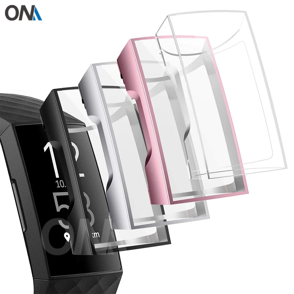 Screen Protector Case for Fitbit Charge 4 3 All-Around Ultra Slim Soft TPU Watch Cover Protective Bumper Shell Accessories screen protector case for xiaomi mi watch clear soft tpu all around full protective cover ultra thin smartwatch bumper shell