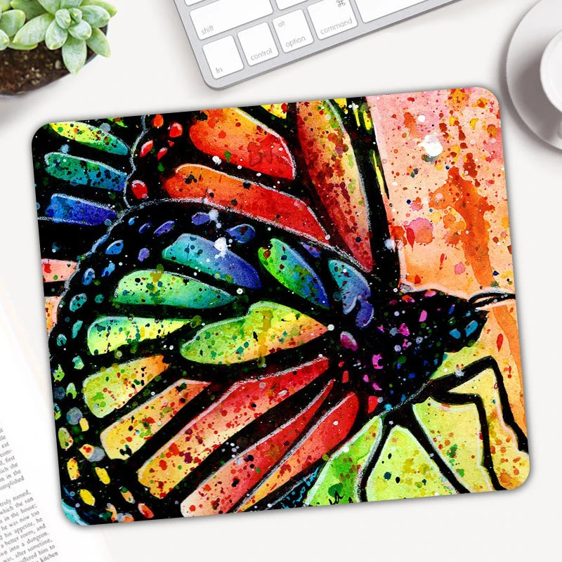 Игровой коврик для мыши с принтом бабочки игровой компьютерный клавиатуры и