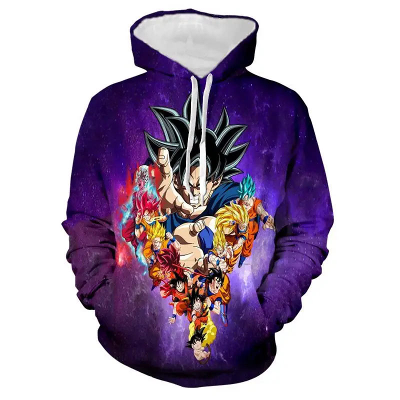 

New 3D Printed Funny Cartoon Hoodie Unisex Casual Shoes Summer Strong Son Goku Hooded Sweatshirts