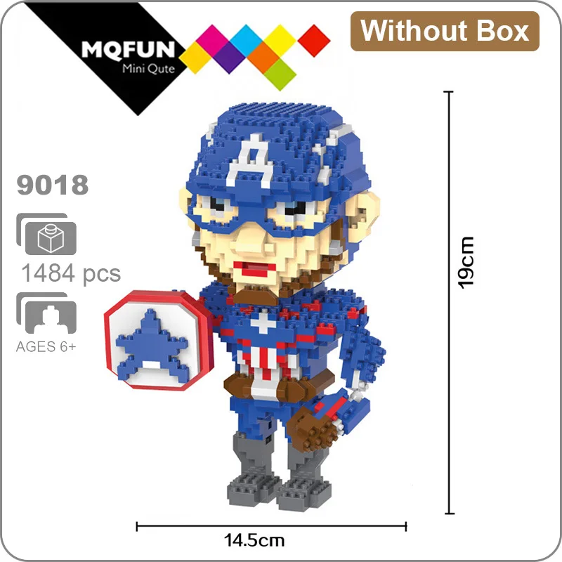 HC 9018 Without Box HC большой мультфильм Аниме Супер Герой Марио Тоторо Snorlax пластиковый строительный блок кирпичи игра DIY 3D Сборная модель обучающая игрушка - Цвет: HC 9018 Without Box
