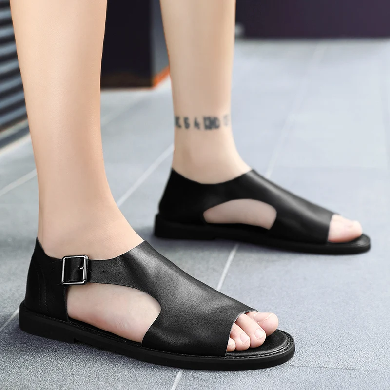 

sandal men fashion shipping sports leather man shoe hot knitting sandals for Casual canvas on sport slip skates Men informales