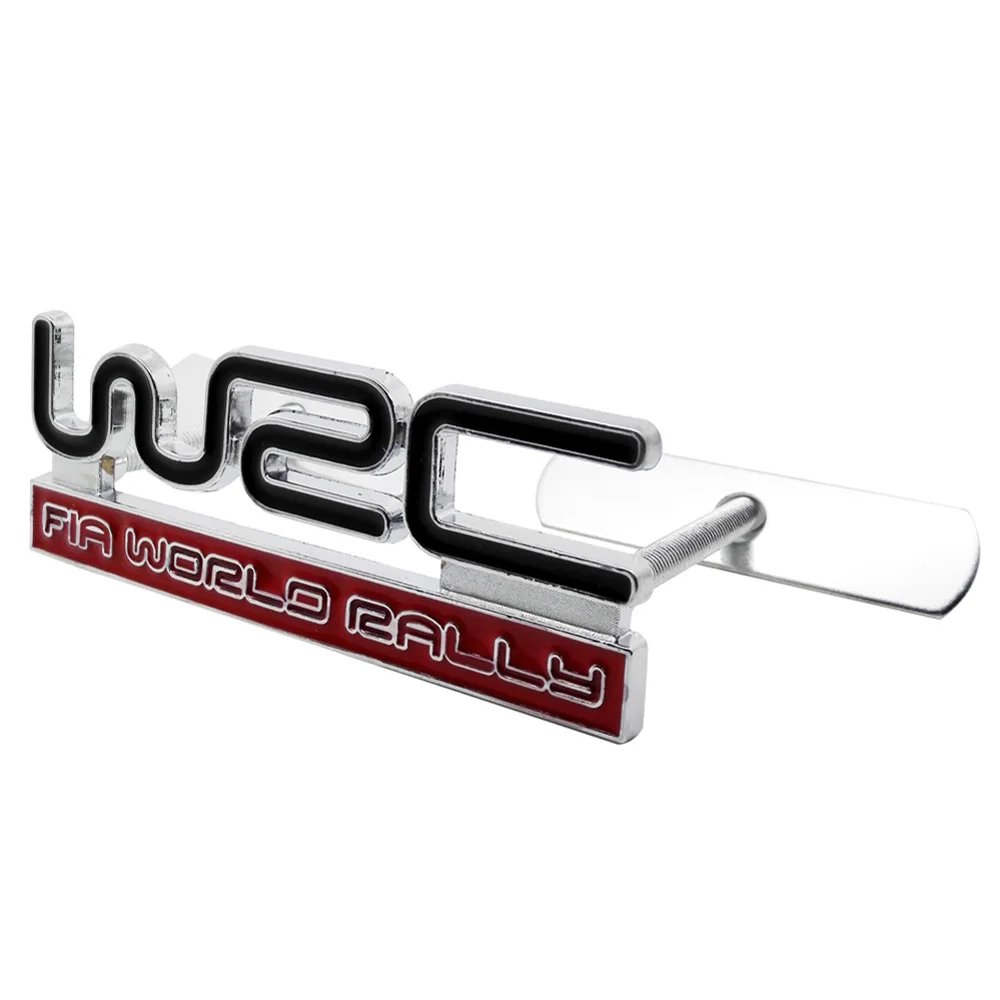 For WRC Logo 3D Car Styling Front Stickers Metal Grille Emblem Badge for Nissan Dodge ram Ford fiesta KIA Volvo BMW e46 Audi a4 |